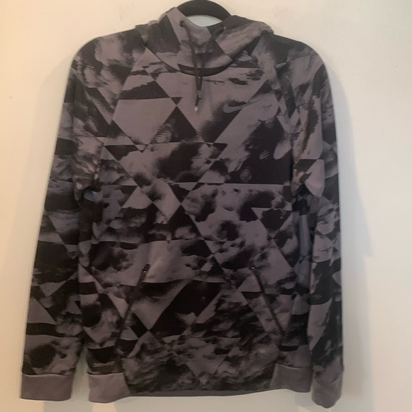 Nike Dri-Fit Men’s Small Hooded Sweatshirt Pullover Hoodie Black Gray Cloud - Picture 1 of 6